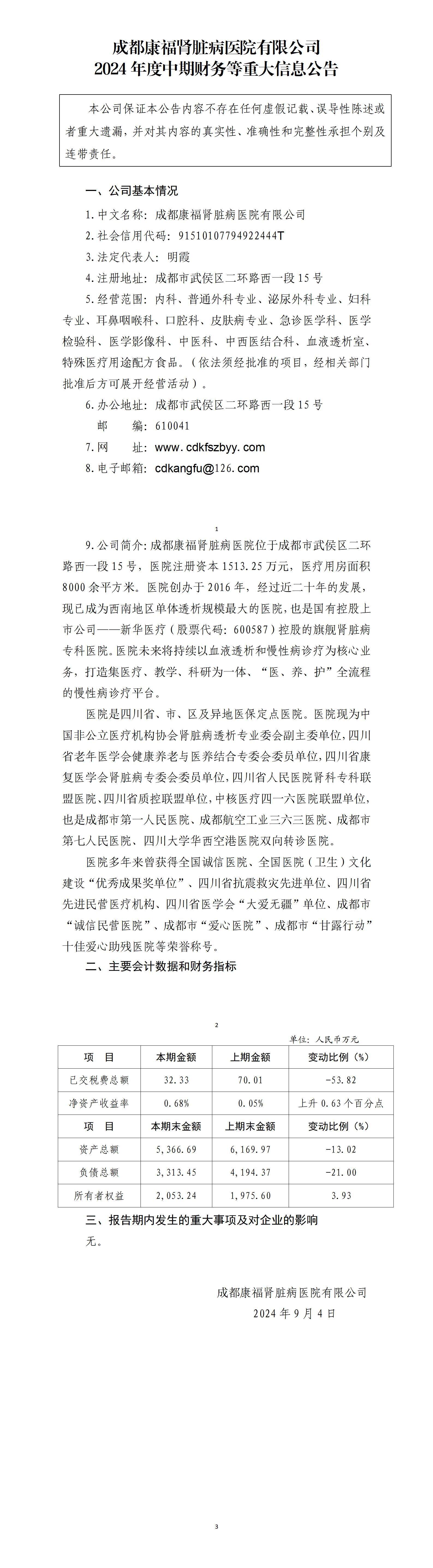 成都康福肾脏病医院有限公司2024年中期财务等重大信息公告_01.jpg